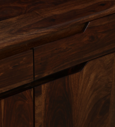 Solid Sheesham Sideboard with Dual Cabinet Doors and Large Storage Drawers - Image 10