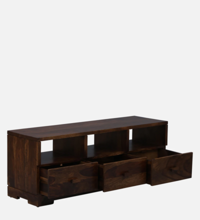 Sleek Sheesham TV Unit with Horizontal Storage and Cable Cutout - Image 7