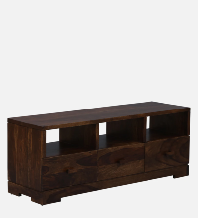 Sleek Sheesham TV Unit with Horizontal Storage and Cable Cutout - Image 8