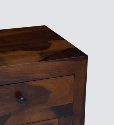 Solid Sheesham Wood Sideboard with Storage Drawers and Dual Cabinet Doors - Image 7