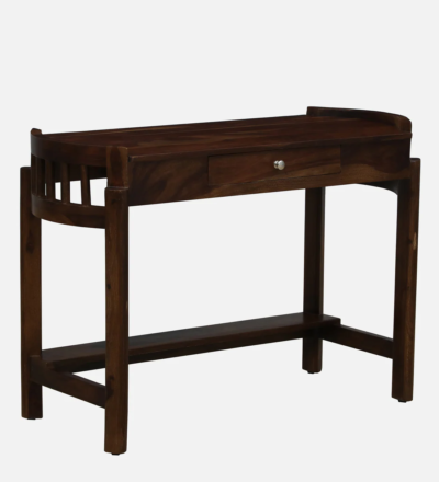 Sturdy Study Table with Wide Top and Built-In Book Storage Rack - Image 9