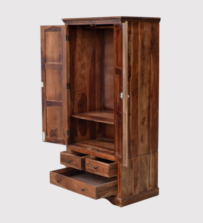 Compact Sheesham Wardrobe 2 Door for Small Rooms By Sarve Furniture - Image 6