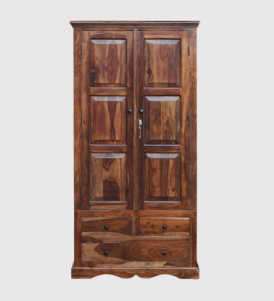Compact Sheesham Wardrobe 2 Door for Small Rooms By Sarve Furniture - Image 4
