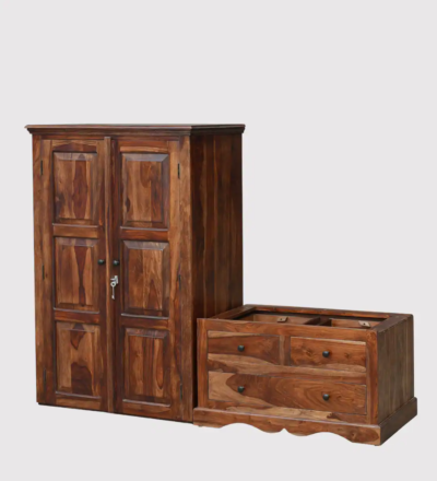 Compact Sheesham Wardrobe 2 Door for Small Rooms By Sarve Furniture - Image 7