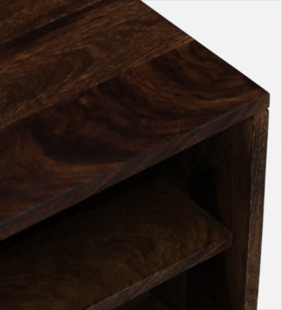 TV Console with Sheesham Wood Finish and Floating Wall-Mounted Design - Image 9