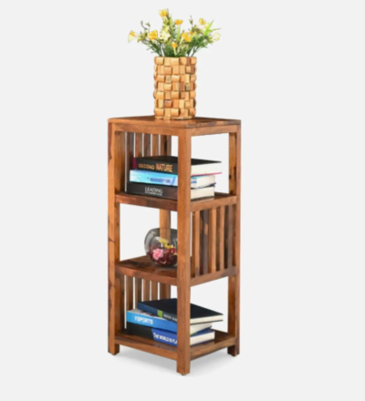 Elegant Wooden Bookshelf in Sheesham with Minimalist Design and Finish - Image 5