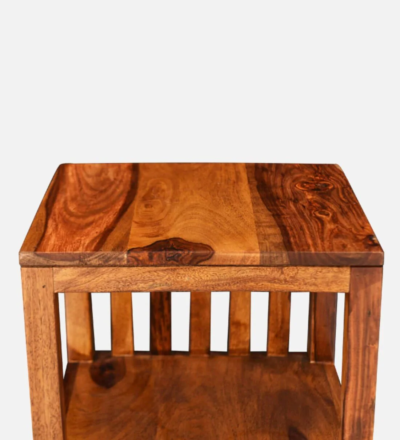 Elegant Wooden Bookshelf in Sheesham with Minimalist Design and Finish - Image 9