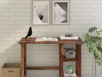 Adjustable study table with LED lamp holder for students and online classes