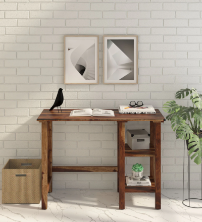Adjustable study table with LED lamp holder for students and online classes