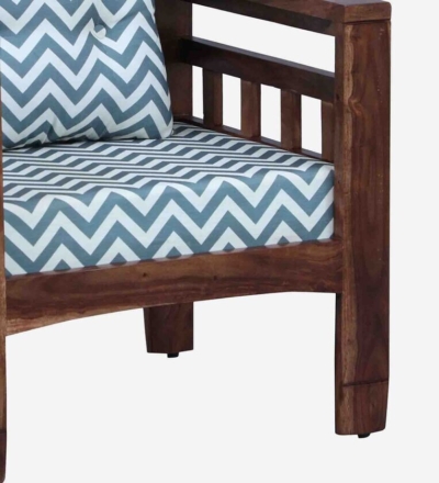 Wooden Accent Chair Sofa with Soft Cushion and Straight Backrest Support - Image 8