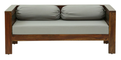 Relaxed 2 Seater Sofa Sheesham Wood In Provincial Teak Finish By Sarve Furniture - Image 4