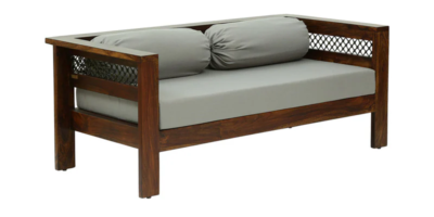 Relaxed 2 Seater Sofa Sheesham Wood In Provincial Teak Finish By Sarve Furniture - Image 5