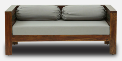 Relaxed 2 Seater Sofa Sheesham Wood In Provincial Teak Finish By Sarve Furniture - Image 6