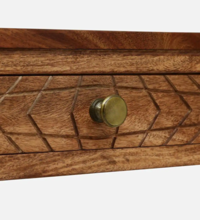Minimal Wooden Writing Table and Smooth Surface Finish Online Store - Image 9