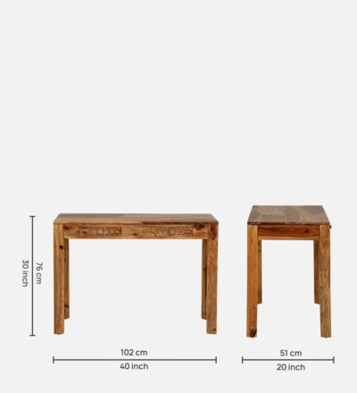 Minimal Wooden Writing Table and Smooth Surface Finish Online Store - Image 3