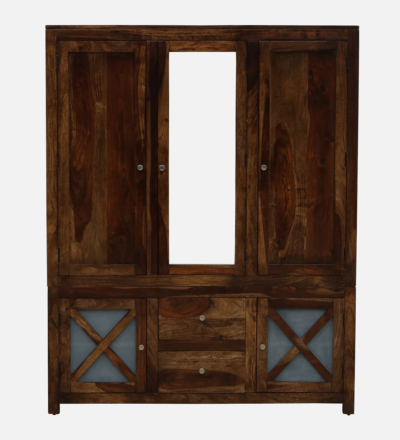 Minimalistic Sheesham Wood Wardrobe 3 Door By Sarve Furniture - Image 4