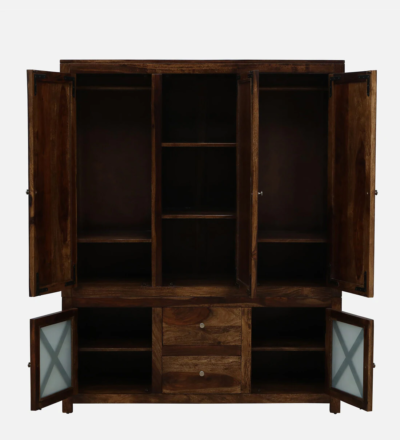 Minimalistic Sheesham Wood Wardrobe 3 Door By Sarve Furniture - Image 6