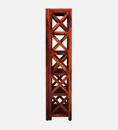Wooden Bookshelf with Dual Purpose Storage and Multi-Sized Shelf Units - Image 6