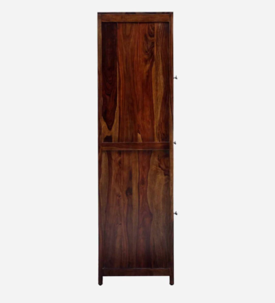Stylish Bedroom Wardrobe 1 Door with Solid Sheesham Wood Texture - Image 6