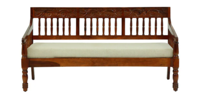 Sumud Sheesham Wood 3 Seater Sofa In Honey Oak Finish By Sarve Furniture - Image 5