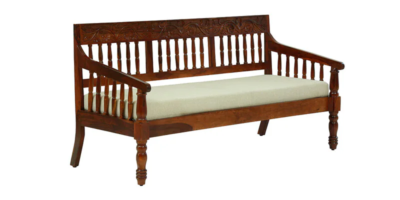 Sumud Sheesham Wood 3 Seater Sofa In Honey Oak Finish By Sarve Furniture - Image 6