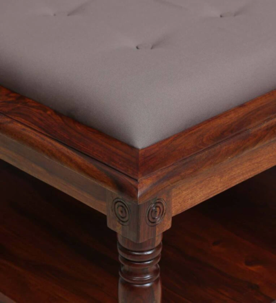 Coffee Table with Storage Drawers and Wide Polished Wooden Top - Image 6