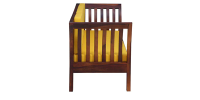 Vdine Sheesham Wood 3 Seater Sofa in Scratch Resistant Honey Oak Finish By Sarve Furniture - Image 7