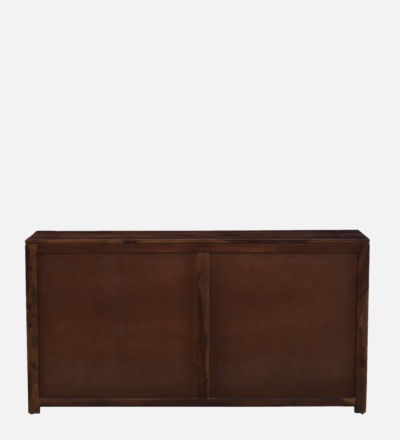 Crockery Cabinet with Polished Wood Frame and Sectional Storage Compartments - Image 8