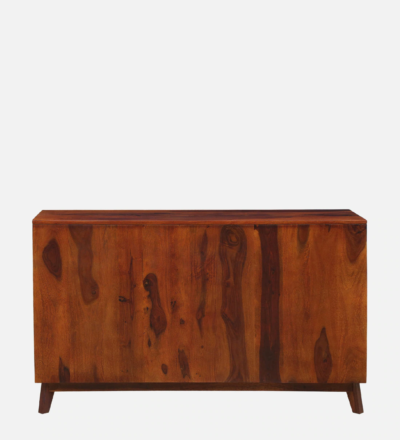 Teak Wood Crockery Unit with Glass Display, Drawer, and Side Cabinet Online - Image 7