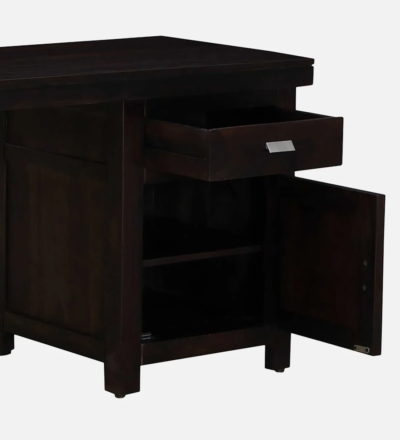 Traditional Wooden Study Desk with Carved Legs and Pull-Out Drawer - Image 9