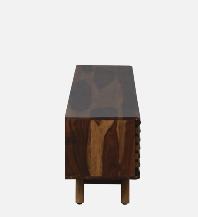 Wooden Frame TV Console with Wide Top and Drawer Storage - Image 9