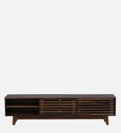 Wooden Frame TV Console with Wide Top and Drawer Storage - Image 5