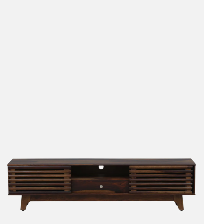 Wooden Frame TV Console with Wide Top and Drawer Storage - Image 8
