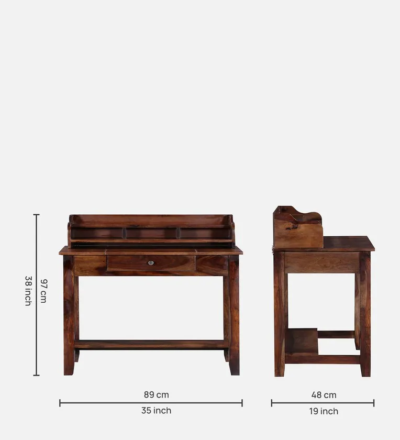 Study Table with Reading Light Slot and Built-In Drawers for Night Study - Image 3