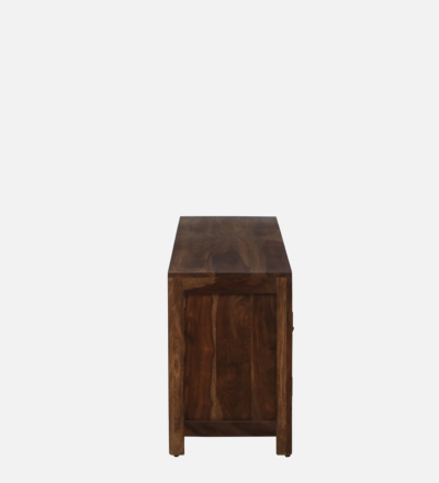 Sturdy Sheesham Entertainment Unit with Wide Surface and Strong Legs - Image 7