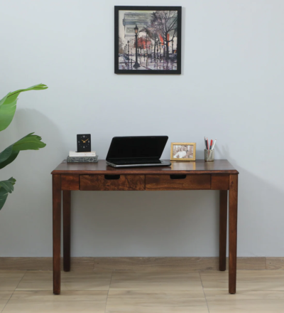 Study Table with Writing Surface and Storage Compartments for