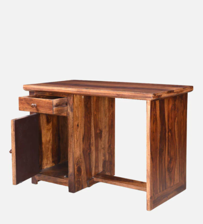 Compact Wooden Writing Desk for Daily Study and Laptop Use with Extra Storage - Image 4