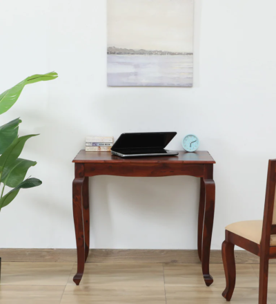 Kids study table with adjustable height and child-safe rounded edges