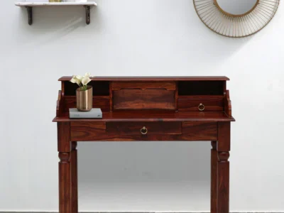 Writing Desk with Storage Drawer & Sleek Modern Look for