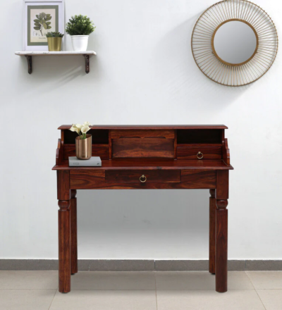 Writing Desk with Storage Drawer & Sleek Modern Look for