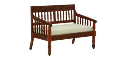 Compact 2 Seater Sofa with Velvet Fabric and Wide Armrest Support - Image 5