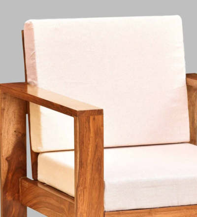 Classic Wooden Sofa with Comfortable Foam Padding and Upholstery - Image 9