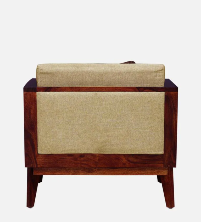One Seater Designer Sofa for Drawing Room with Premium Wooden Support - Image 7