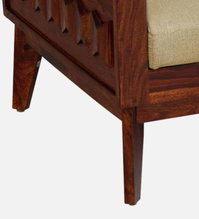 One Seater Designer Sofa for Drawing Room with Premium Wooden Support - Image 9