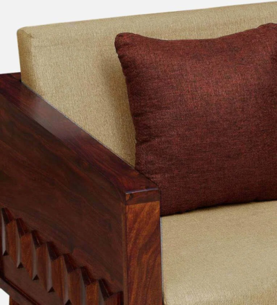 One Seater Designer Sofa for Drawing Room with Premium Wooden Support - Image 10