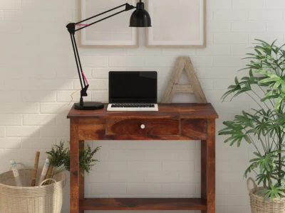 Ergonomic kids study desk with adjustable height and built-in storage space