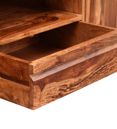 Classic Wooden TV Console with Storage Drawers in Sheesham Wood - Image 11