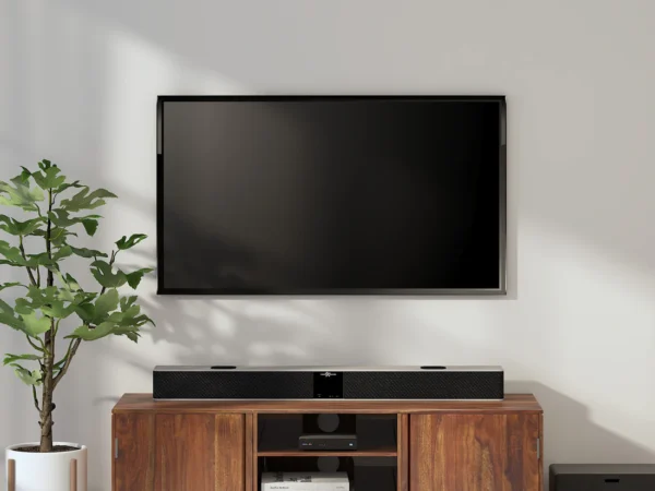 Sheesham wood TV unit with drawers and open rack for living room by Sarve Furniture