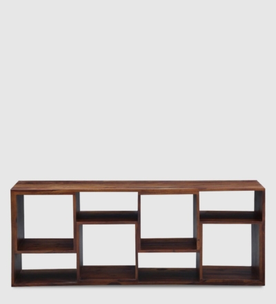 Sheesham Wood Media Unit with Smooth Finish and Entertainment Shelves - Image 4