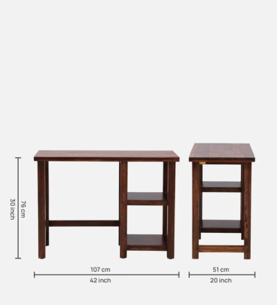 Sleek Study Table with Keyboard Tray and Space for Books and Stationery - Image 3